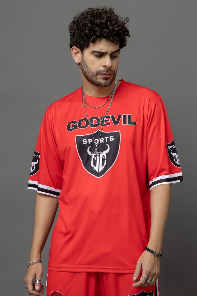 Go Devil Red Sports Co-Ord Set For Men - Image 3